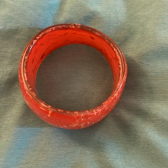 Burnt Orange and Gold Speckled Bangle - Picture 2 of 4